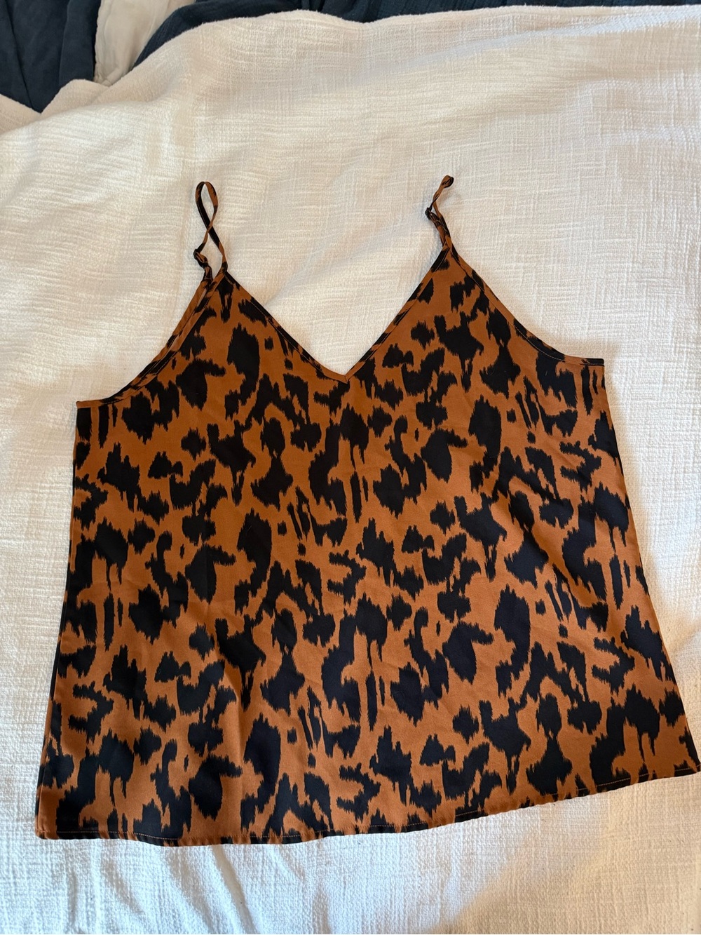 Vici Brown and Black Leopard Print V-Neck Cami